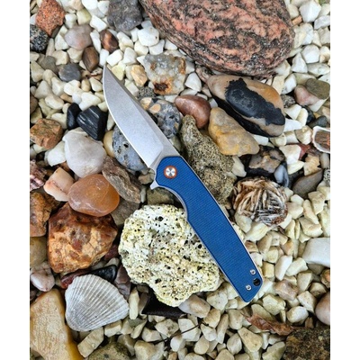 Zavírací blue Micarta, orange kroužek