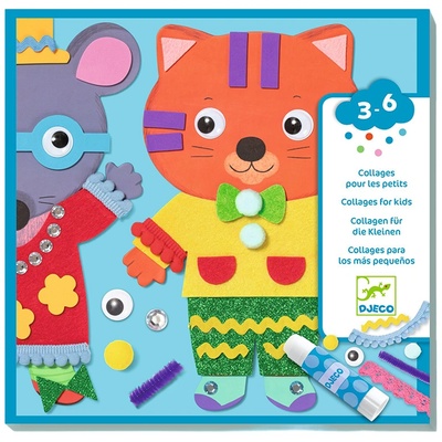 DJECO Творчески комплект Djeco - Колажи с малки сладурчета (DJ00072)