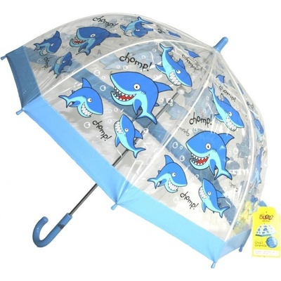 Blooming Brollies dětský průhledný holový deštník Buggz Kids stuff shark BUSHARK