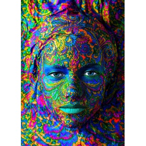 Enjoy - Puzzle Woman with Color Art Makeup - 1 000 piese