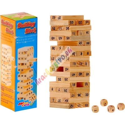 Veža Jenga drevená 19 cm