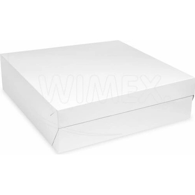 WIMEX s.r.o. Krabica na tortu (PAP) biela 28 x 28 x 10 cm [50 ks]