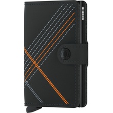 SECRID Miniwallet Stitch Linea Orange čierna s oranžovým prešívaním