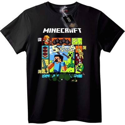 NOONEBRAND Тениска Игрови Герои от Minecraft - L, White