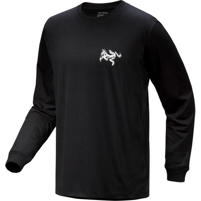 Arc'teryx Мъжка тениска Arc'teryx Kragg SL Cotton Bird Tile L/S Longsleeve - Black / Arctic Silk - размер M (216-8854-0112)