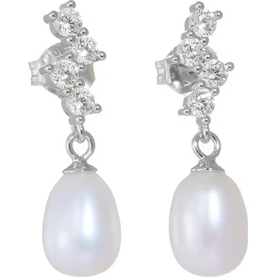 Olivie strieborné náušnice PERLA 8704