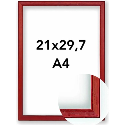 Fotorámeček Berlín Rozměr: A4 - 21 x 29,7 cm, Barva: Mahagon, Typ zasklení: Sklo