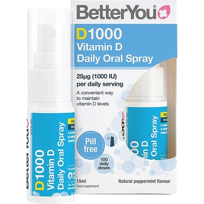 BetterYou D1000 Орален спрей, 15 ml, 100 дневни дози, Better You