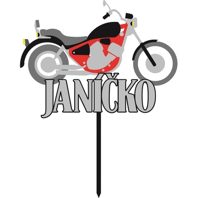 Zápich - Motorka s menom - bez paličky - Iný rozmer