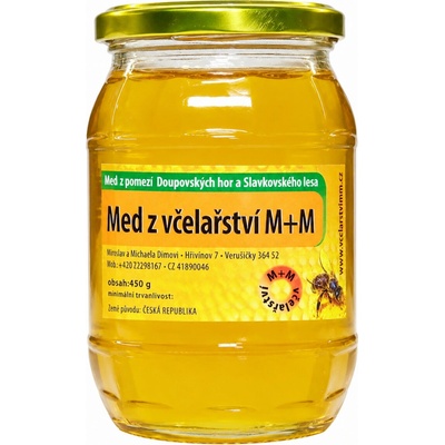 Včelařství M+M med světlý 450 g
