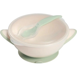 Babyono Купа с капак и лъжичка Babyono - Зелена, 300 ml (5901435417331)