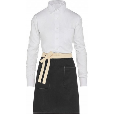 SG Accessories Bistro Ex JASSZ Bistro Kontrastní Bistro zástěra Santorini s předními kapsami Černá