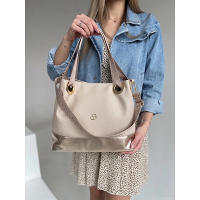 Grosso Béžová kabelka na rameno GS-4000-beige