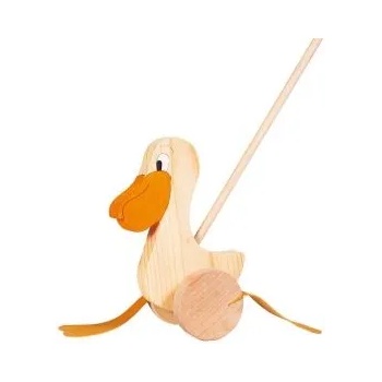 Goki - Дървена играчка за бутане - Пеликан (WP006)