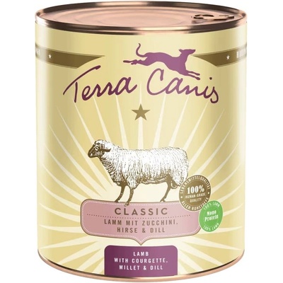 Terra Canis Агнешка с тиквички, просо и копър 800 г