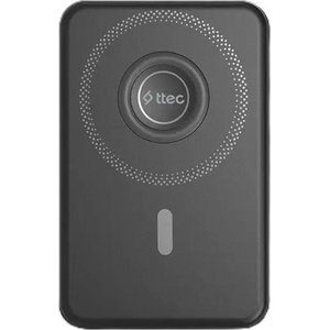 Ttec Портативна батерия ttec - ReCharger M, 10000 mAh, MagSafe, черна (8694470828596)
