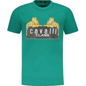 Cavalli class Мъжка тениска с къс ръкав cavalli class, Размер l, Цвят Зелен (txt60njd060_ve04038)