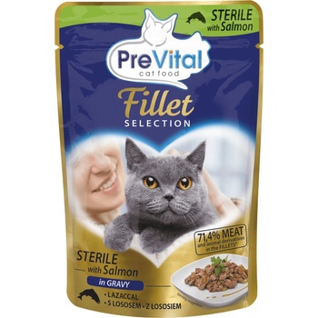 PreVital Naturel Sterile s lososem v omáčce 28 x 85 g