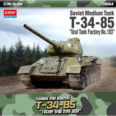 Academy Съветски среден танк T-34-85 ' Ural Tank Factory No. 183&#039 (13554)