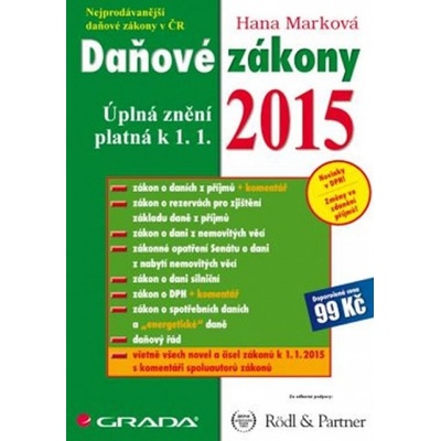 Daňové zákony 2015 - Úplná znění platná k 1. 1. 2015