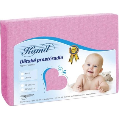 Veratex prostěradlo jersey růžové 60x120