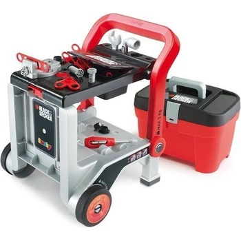Smoby pracovní vozík Black & Decker Devil Workmate 3v1 s nářadím a 18 doplňky