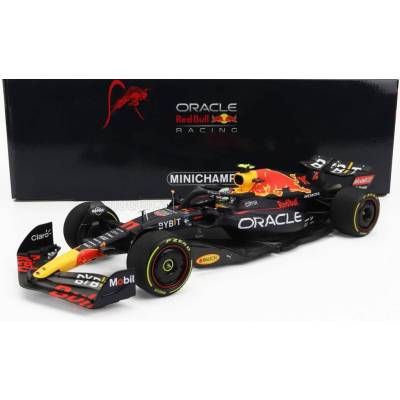 MINICHAMPS RED BULL F1 RB18 TEAM ORACLE RED BULL RACING N 11 3rd ABU DHABI GP 2022 SERGIO PEREZ - MATT BLUE YELLOW RED 1:18