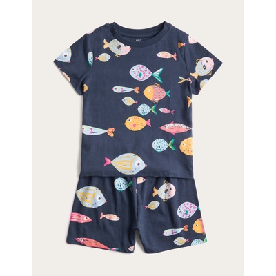 Marks & Spencer Пижама от чист памук (1-8 години) Marks & Spencer син Marks & Spencer | Sin | Момчешки | 3-4 години