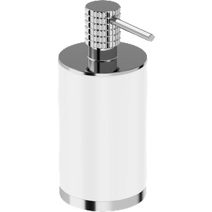 Mexen Triv диспенсър за сапун стоящ, бял/хром - 70A33059-00W (70A33059-00W)