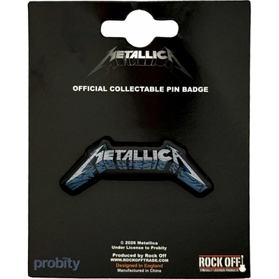 RukaHore odznak Metallica Pin badge blue shadow logo