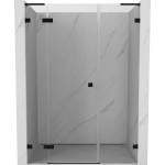 Mexen Lunar L лява люлееща се душ врата 160 см, прозрачна, черна - 834SL-160-050-70-00-L (834SL-160-050-70-00-L)