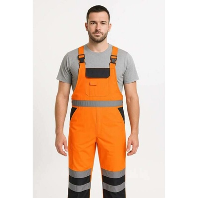 PortWest kalhoty S488 s laclem nepromokavé reflexní Oranžovo-navy