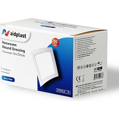 Aidplast Priehľadná sterilná náplasť na rany 5 x 7,5 cm 50 ks