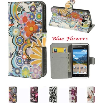 Image 1 of Huawei Ascend Y530 Painted Wallet Кожен Калъф + Протектор