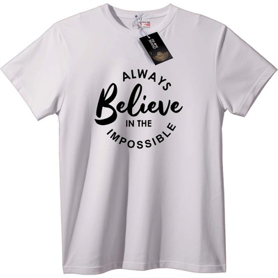 NOONEBRAND Тениска Винаги Вярвай в Невъзможното - XL, Black
