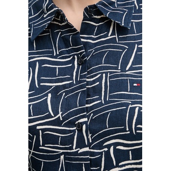 Tommy Hilfiger риза дамска ленена (WW0WW44679)