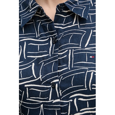 Tommy Hilfiger риза дамска ленена (WW0WW44679)