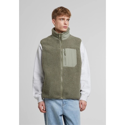 Urban Classics Грейка Sherpa Vest palegreen XXLUB-TB6723-05292 - Тъмносив, размер XL