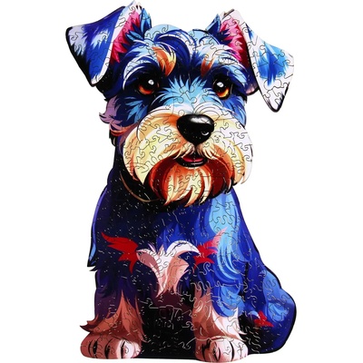 Eureka - Puzzle Colorful Puzzle - Dog wooden - Schnauzer - 200 piese