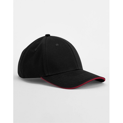 Beechfield B 825C EarthAware sandwich 5 panelová COT53825Cy2899-black/class Černá/červená