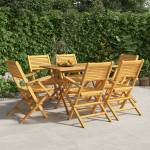 vidaXL Сгъваеми столове 6 бр. 55x62x90 см Масивно тиково дърво (3155068)