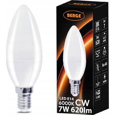 Milio LED žiarovka C37 E14 7W 620 lm studená biela
