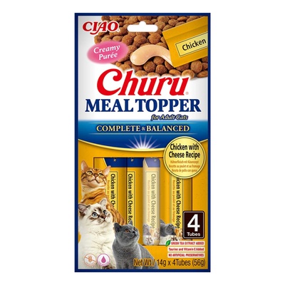INABA Cat Meal Topper Пилешко с сирене Рецепта 4x14 (56 г)