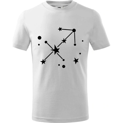 Súhvezdie Sagittarius Strelec tričko detské biela