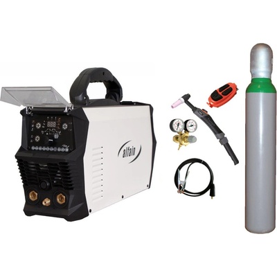 Alfain Perun 200 AC/DC Pulse + kabely + TIG hořák + kukla Predator + ventil GCE + lahev