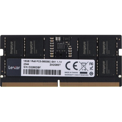 Lexar DDR5 16GB 5600MHz CL46 (1x16GB) LD5S16G56C46ST-BGS