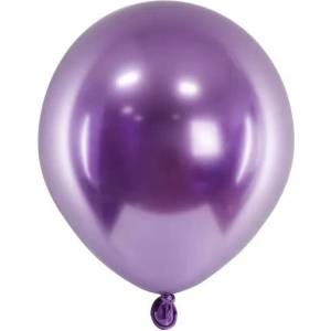 Party Deco Латексови Балони Хром, Виолетово - 12 см (chb1-5-014-50)