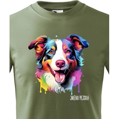 Dětské tričko Border kólie Military Canvas Dětské tričko 2431