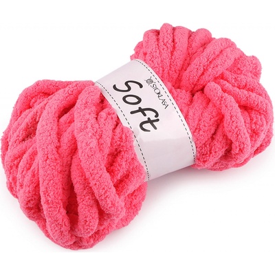 Pletací příze žinylková Soft 250 g, střední, 15 pink
