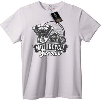NOONEBRAND Тениска Мотосервиз - L, White
